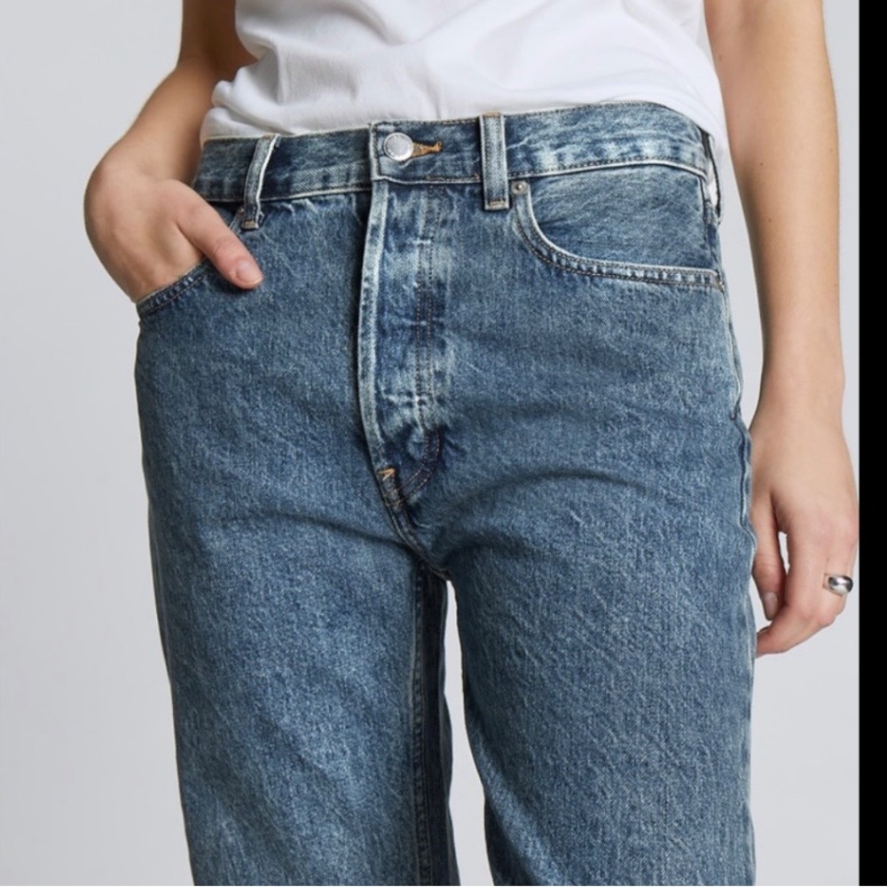 NWT: everlane “the rigid slouch jean” relaxed straight jean- acid wash - Picture 4 of 6